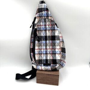 Vera Bradley Essential Sling Backpack Perfectly Plaid Pattern ~ Fall NWOT tan b